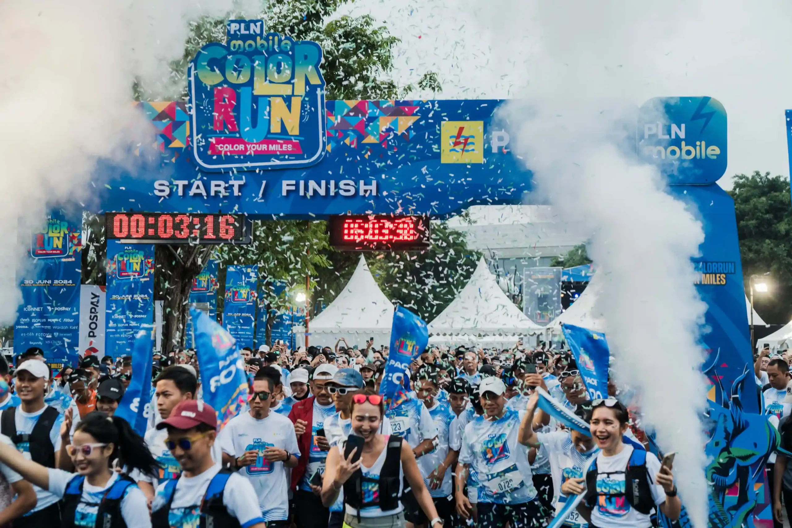 Dokumentasi PLN Mobile Color Run Surabaya 2024