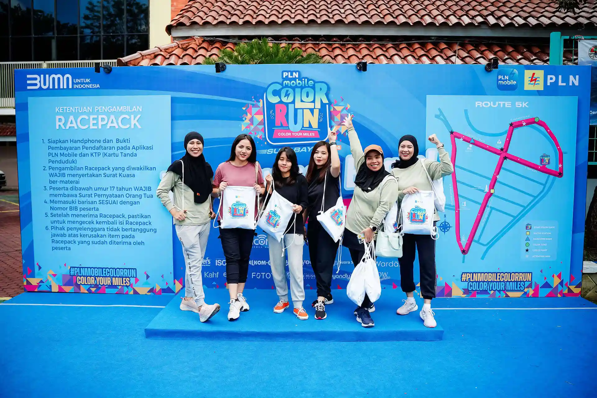 Dokumentasi PLN Mobile Color Run Surabaya 2024